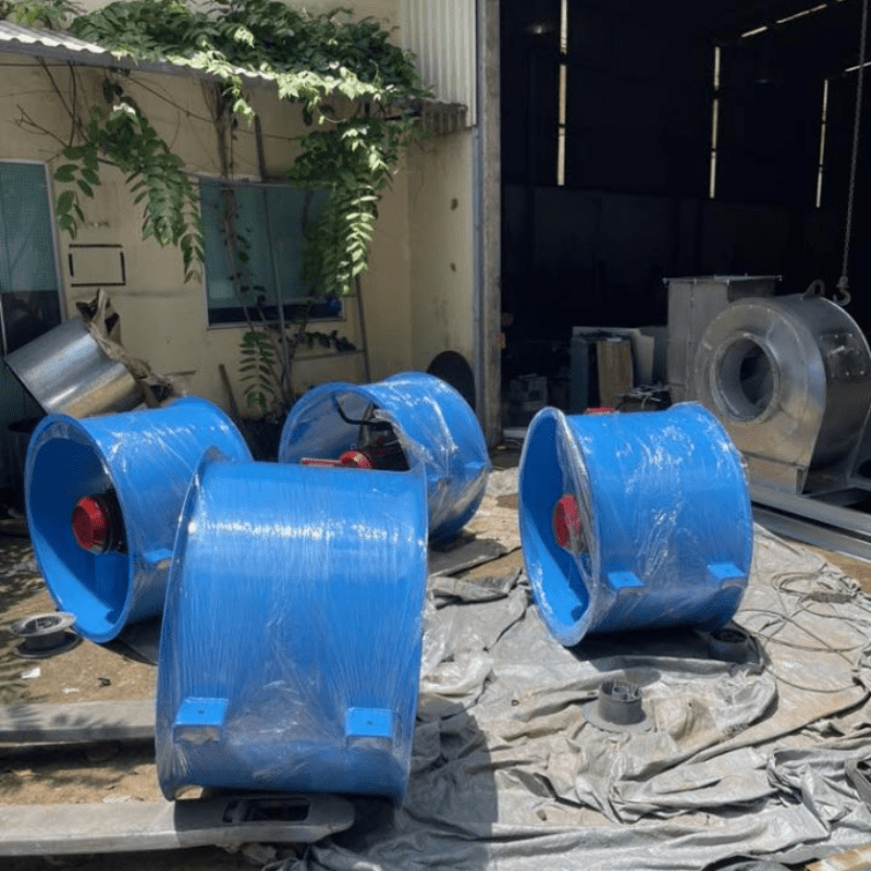 Quạt hút công nghiệp công suất lớn : Bảng giá, công suất và cấu tạo 5 Quạt hút hướng trục tròn di động