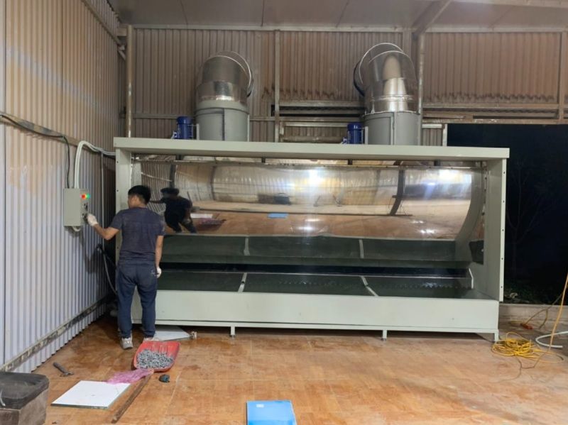 Buồng phun sơn màng nước tại Hà Nội - Bảng giá rẻ 2026 5 Buồng sơn 4m tại xưởng cơ khí, Thanh Oai, Hà Nội