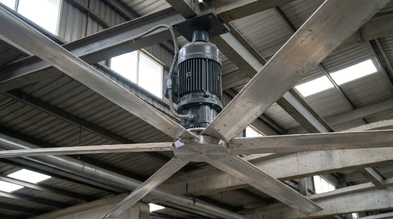 Cấu hình motor, bộ truyền động và cánh nhôm là các yếu tố quyết định độ bền quạt.