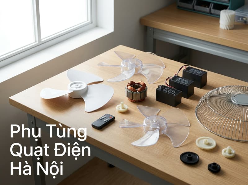 Mua đúng phụ tùng quạt điện Hà Nội giúp bạn tự thay cánh, tụ hay motor nhanh chóng, chuẩn kích thước.