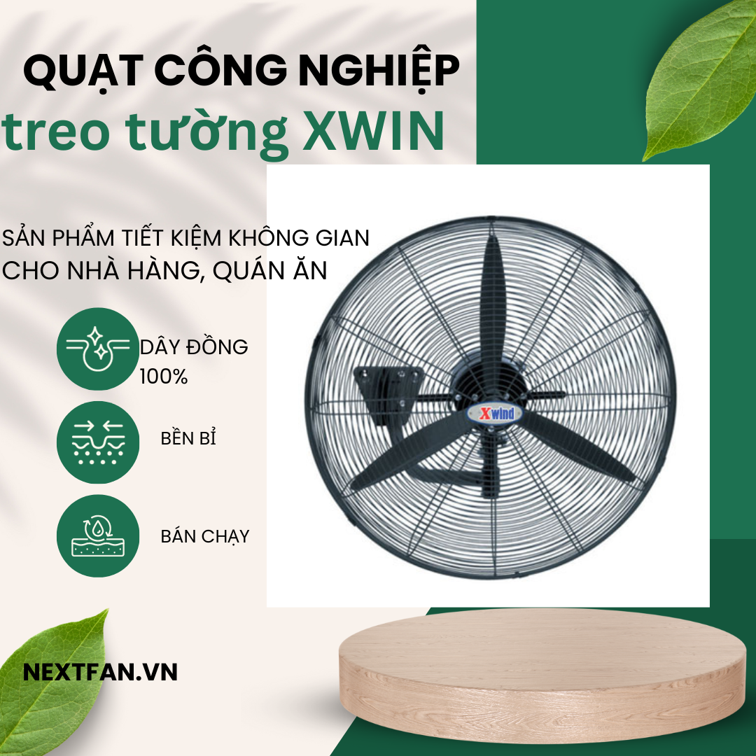 Quạt công nghiệp treo tường Xwind 1 Quạt công nghiệp treo tường Xwind