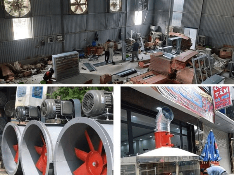 Ứng dụng thực tế của quạt hút hướng trục