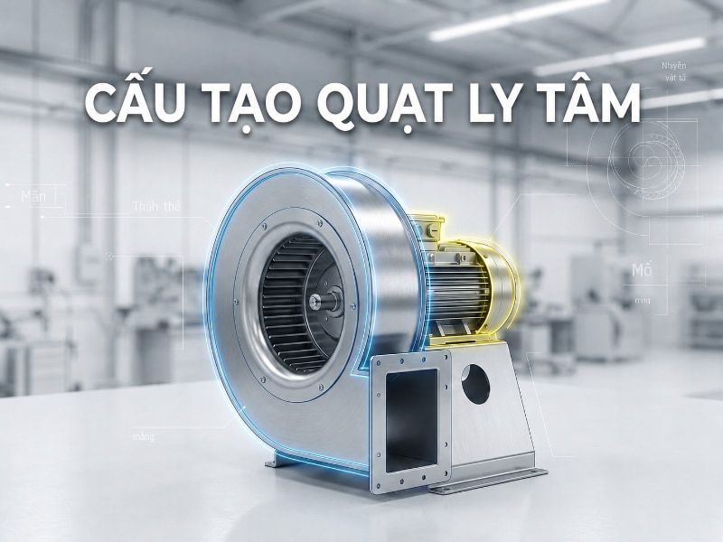 Cấu tạo quạt ly tâm gồm những gì? Chức năng từng bộ phận