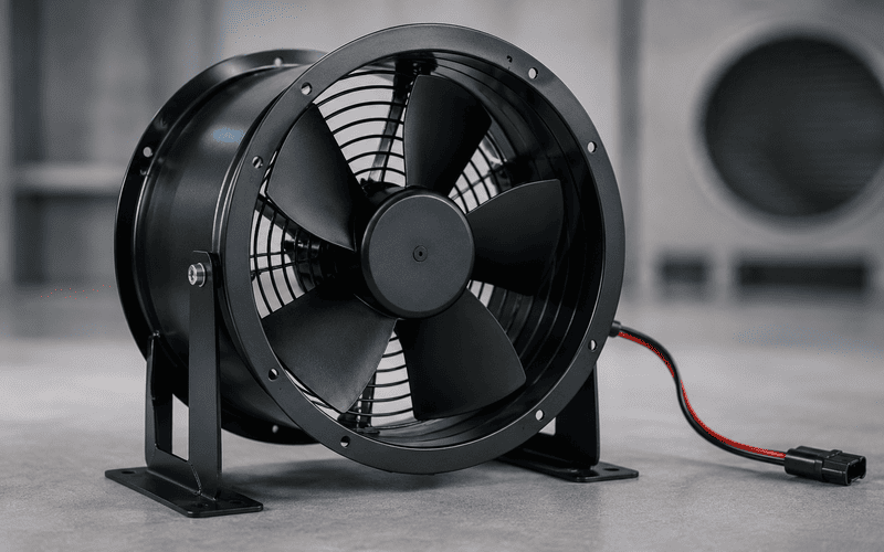 Quạt công nghiệp 12v dc là gì? Cấu tạo, ưu điểm và ứng dụng thực tế