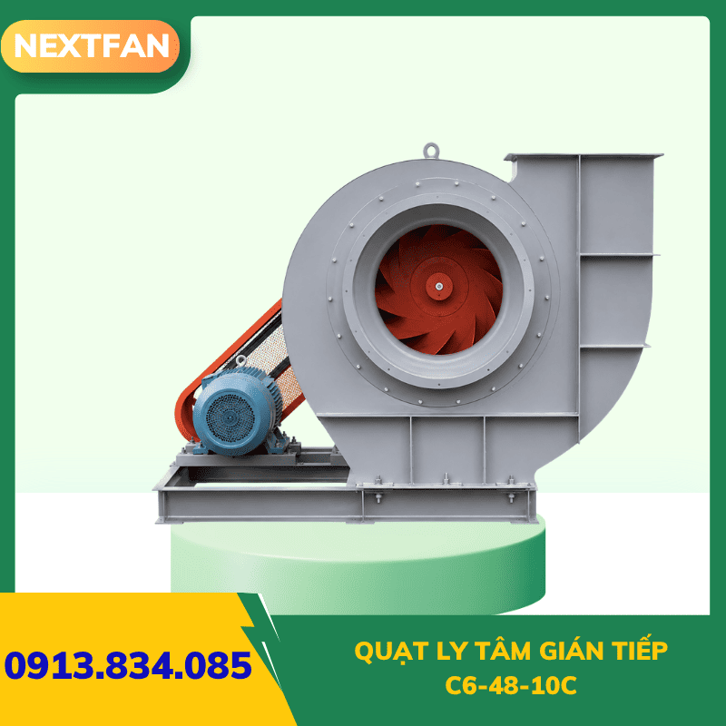 Quạt ly tâm hút bụi gián tiếp C6-48-10C 2 Quạt ly tâm hút bụi gián tiếp C6-48-10C