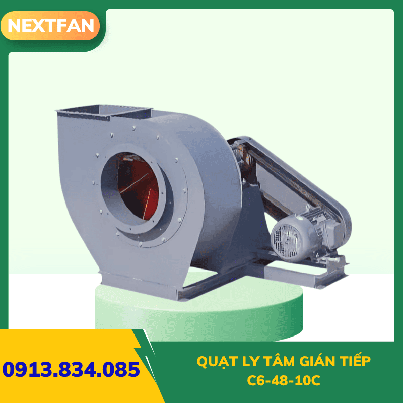 Quạt ly tâm hút bụi gián tiếp C6-48-10C 1 Quạt ly tâm hút bụi gián tiếp C6-48-10C