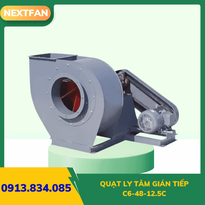 Quạt ly tâm hút bụi gián tiếp C6-48-12.5C