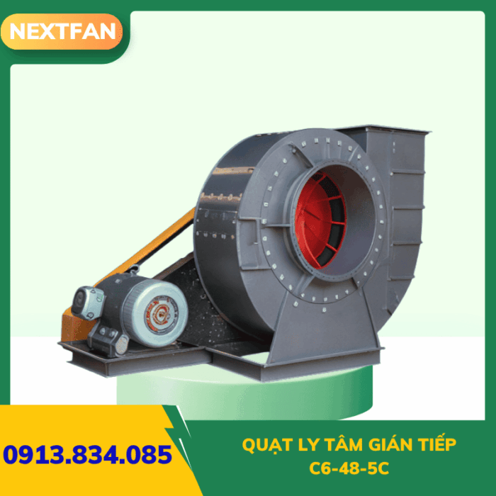 Quạt ly tâm hút bụi gián tiếp C6-48-5C 5 img quat ly tam hut bui gian tiep c6 48 5c 1