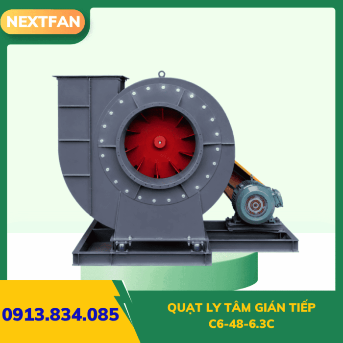 Quạt ly tâm hút bụi gián tiếp C6-48-6.3C 4 img quat ly tam hut bui gian tiep c6 48 6 3c 2