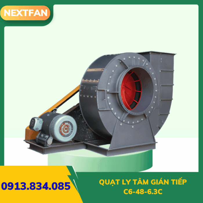 Quạt ly tâm hút bụi gián tiếp C6-48-6.3C 5 img quat ly tam hut bui gian tiep c6 48 6 3c 3