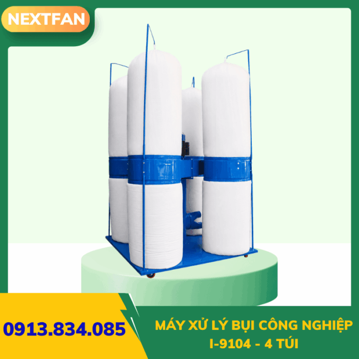 Máy xử lý bụi công nghiệp I-9104 - 4 túi 4 may xu ly bui cong nghiep I 9104 4 tui 1