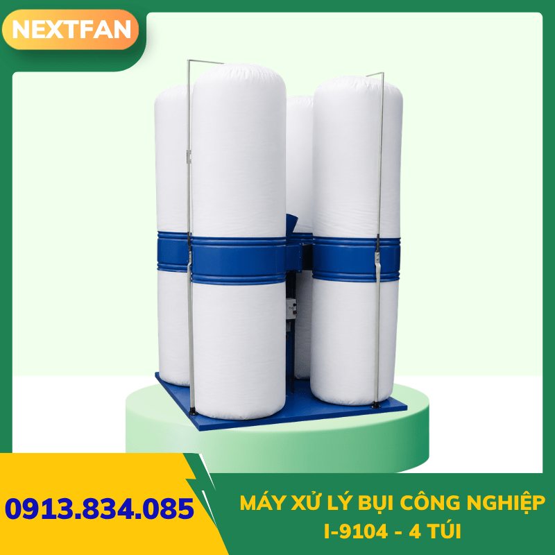 Máy xử lý bụi công nghiệp I-9104 - 4 túi 1 Máy xử lý bụi công nghiệp I-9104 - 4 túi