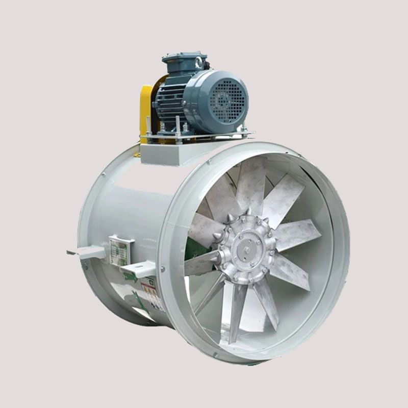 Quạt hướng trục gián tiếp là dòng quạt mà động cơ được thiết kế nằm tách rời quạt