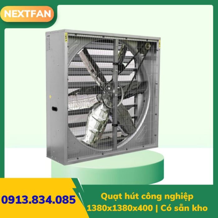 Quạt hút công nghiệp 1380x1380x400 | Có sẵn kho