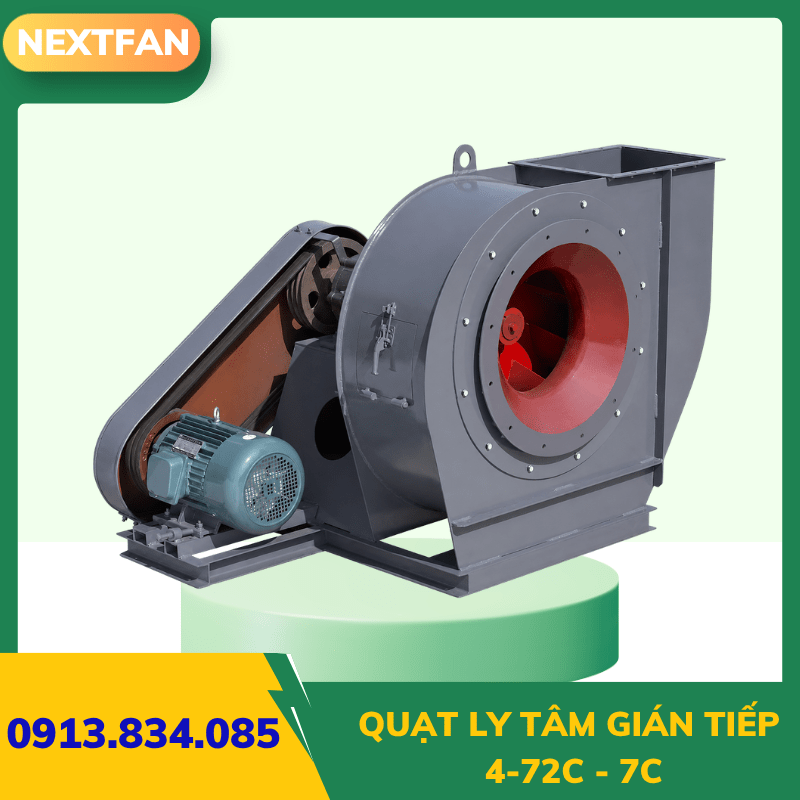 Quạt ly tâm gián tiếp 4-72C - 7C 3 Quạt ly tâm gián tiếp 4-72C - 7C