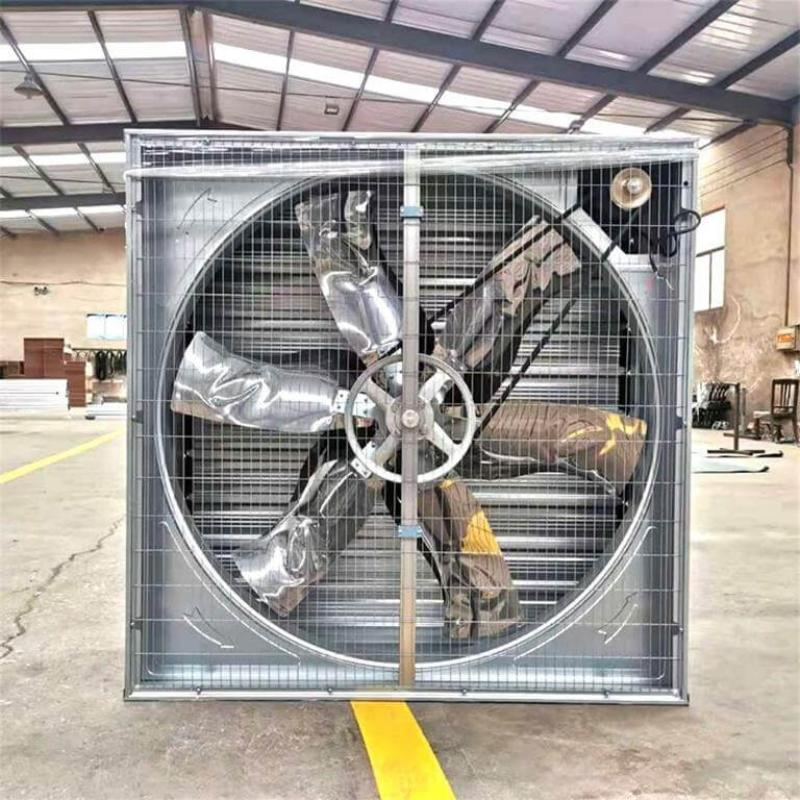 Quạt hút công nghiệp 1200x1200 có thiết kế khung vuông chắc chắn, thuận tiện thi công trên tường nhà xưởng