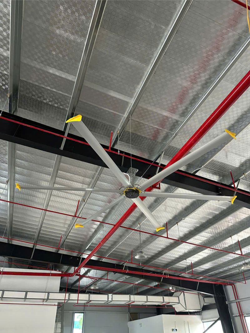 Quạt trần công nghiệp 6 cánh HVLS 6 Hỗ trợ kiểm soát độ ẩm trong nhà xưởng