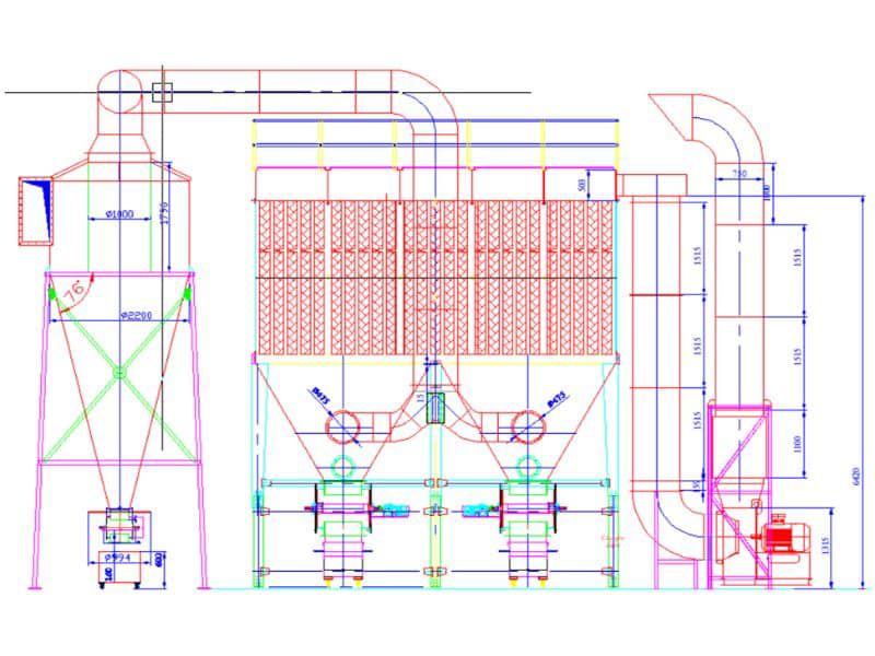 Hệ Thống Hút Bụi Xưởng Gỗ 14 Sơ đồ hệ thống hút bụi xưởng gỗ