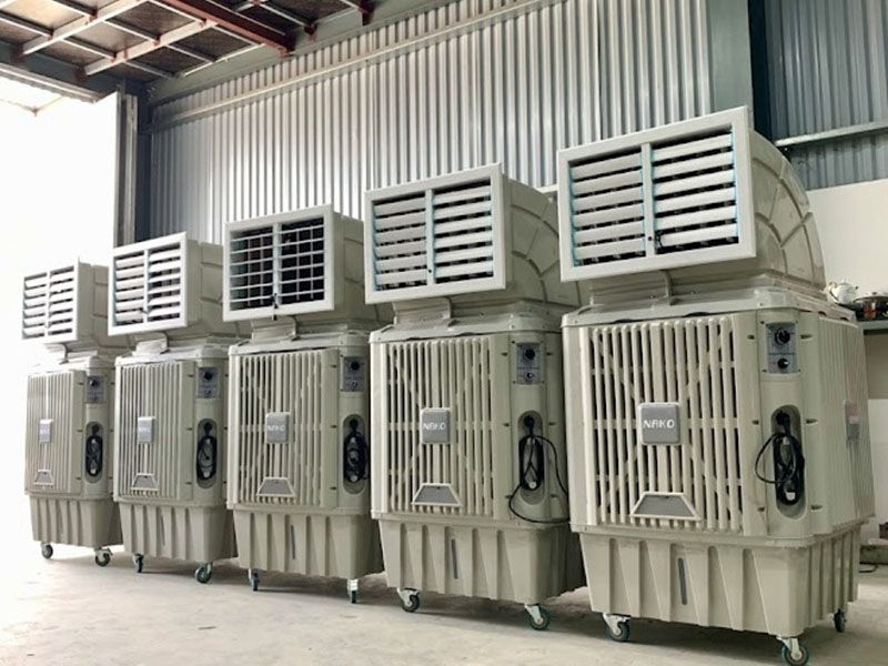 Quạt hơi nước công nghiệp 2 tầng 12 Làm mát hiệu quả trên diện tích lớn