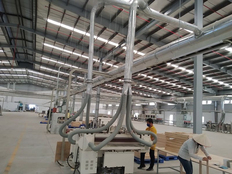 Hệ Thống Hút Bụi Xưởng Gỗ 12 Hệ thống hút bụi giúp loại bỏ mùn, bụi gỗ trong xưởng
