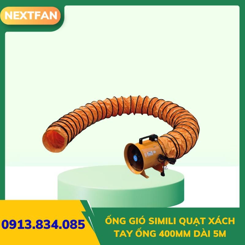 Ống gió Simili quạt xách tay ống 400MM Dài 5M 2 Ống gió Simili quạt xách tay ống 400MM Dài 5M