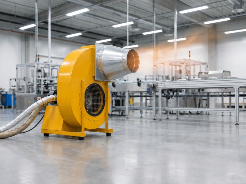 Ứng dụng máy sấy gió nóng công nghiệp trong sản xuất thực tế