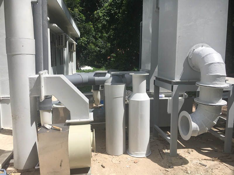 Hệ thống xử lý khí thải phòng thí nghiệm gồm nhiều bộ phận khác nhau