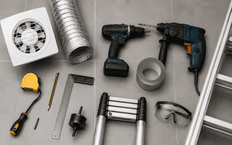 Cách lắp quạt hút mùi nhà vệ sinh đúng kỹ thuật chỉ trong 15 phút 3 Dụng cụ cần chuẩn vị
