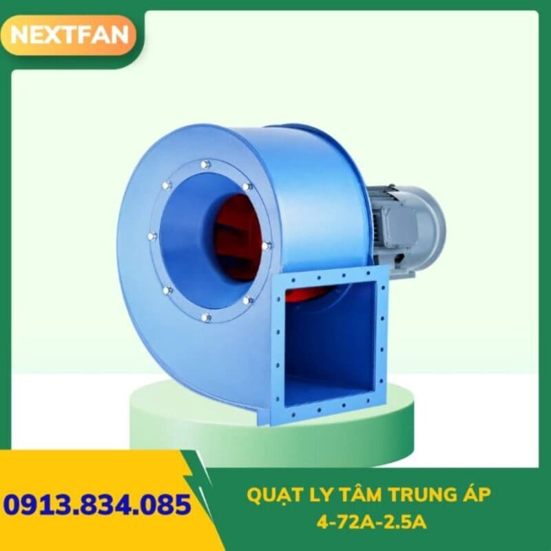 Bảng thông số kích thước quạt hút gió ly tâm 2 Quạt ly tâm trung áp 4-72A