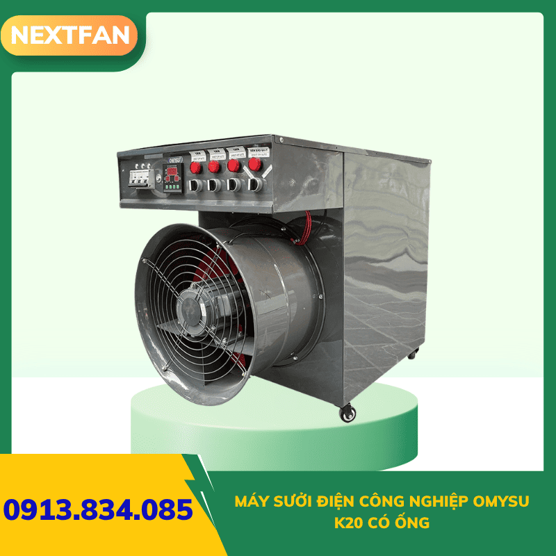 Máy sưởi điện công nghiệp Omysu K20 Có Ống 2 Máy sưởi điện công nghiệp Omysu K20 Có Ống