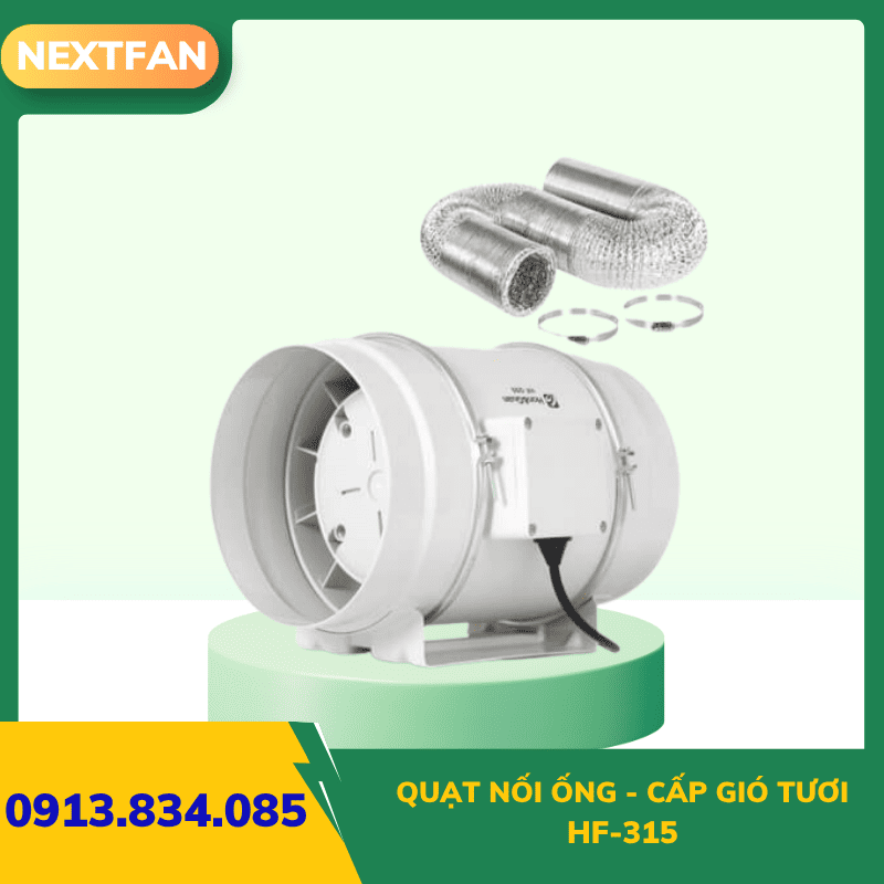 QUẠT NỐI ỐNG - CẤP GIÓ TƯƠI HF-315 2 QUẠT NỐI ỐNG - CẤP GIÓ TƯƠI HF-315