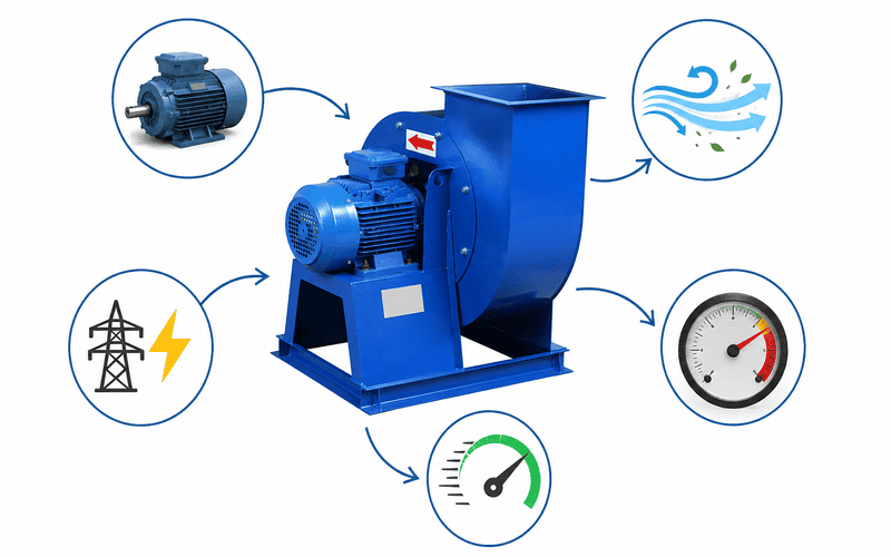 Thông số quạt ly tâm gồm những gì? 5 chỉ số quan trọng cần biết 1 Thông số quạt ly tâm là gì?