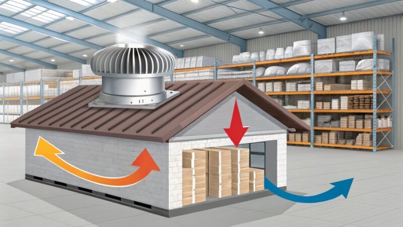 Nguyên lý hoạt động của quạt thông gió không cần điện