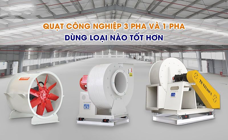 Quạt công nghiệp 1 pha và 3 pha