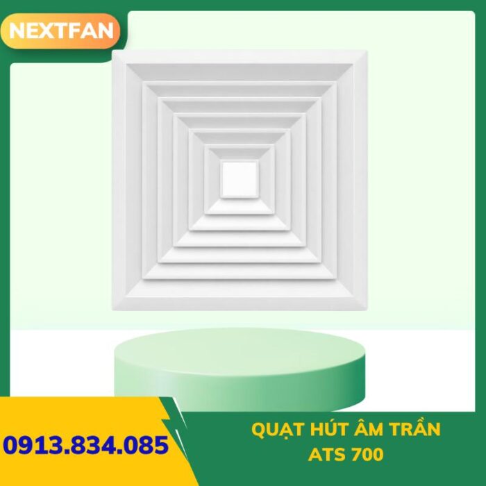QUẠT HÚT ÂM TRẦN ATS 700 5 quat ly tam cao ap 9 19a 6.3A 10