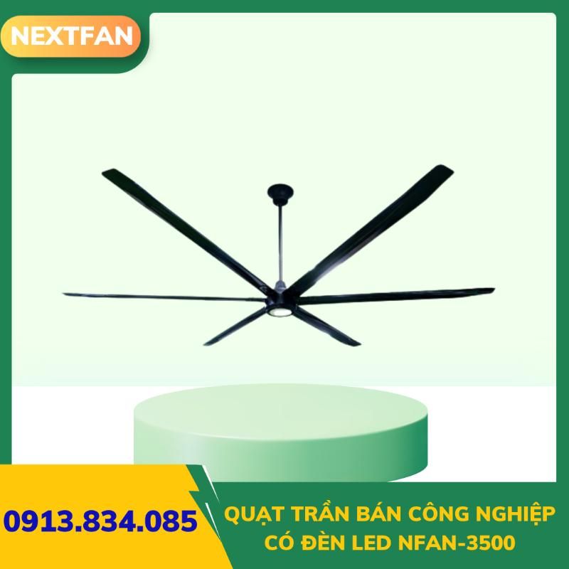 Quạt Trần Bán Công Nghiệp Có Đèn LED NFAN-3500 3 Quạt Trần Bán Công Nghiệp Có Đèn LED NFAN-3500