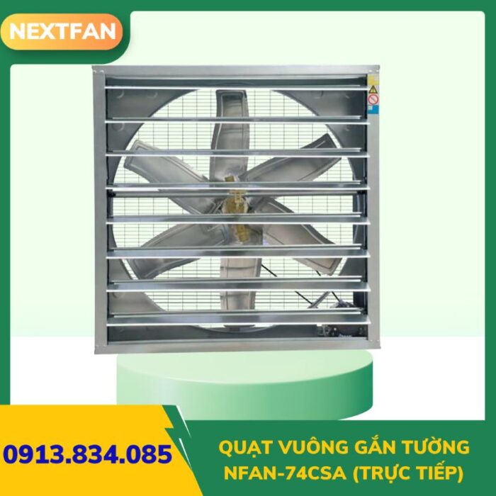 Quạt vuông gắn tường NFAN-74CSA (trực tiếp) 4 quat ly tam cao ap 9 19a 6.3A 2 128