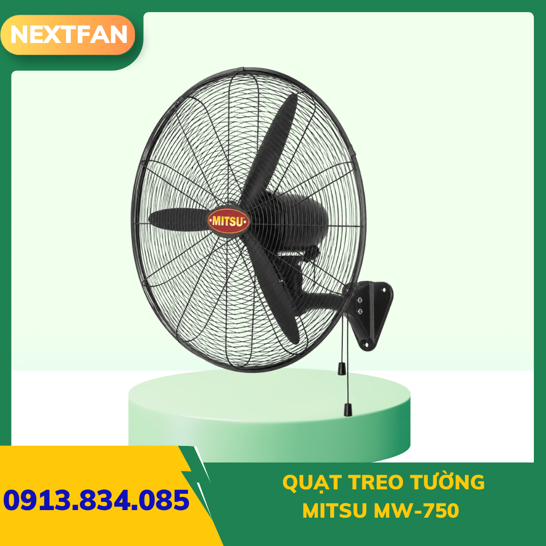 QUẠT TREO TƯỜNG MITSU (Tiêu chuẩn) MW-750 1 QUẠT TREO TƯỜNG MITSU (Tiêu chuẩn) MW-750
