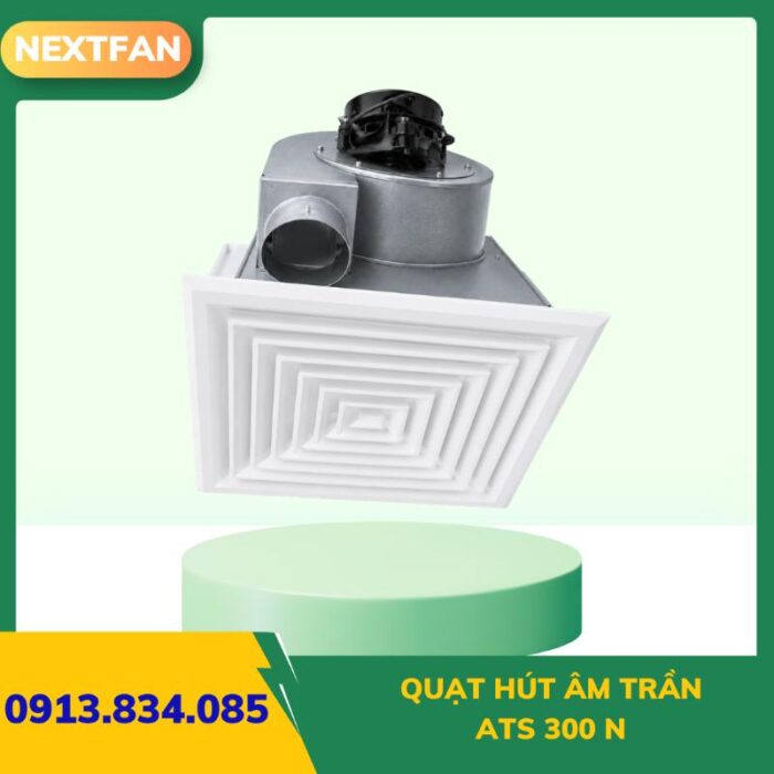 QUẠT HÚT ÂM TRẦN ATS 300 N 3 quat ly tam cao ap 9 19a 6.3A 2 5