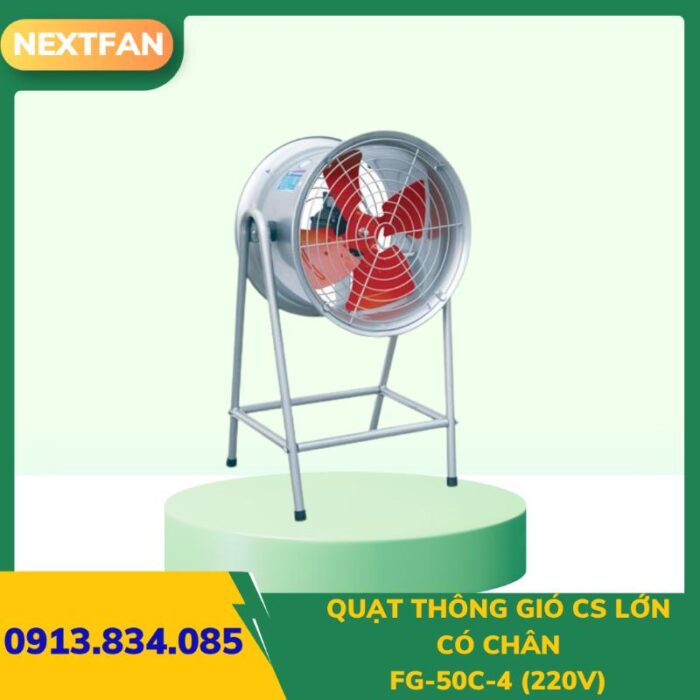 QUẠT THÔNG GIÓ CS LỚN FG-50C-4 (220V) (Có chân) 5 quat ly tam cao ap 9 19a 6.3A 2 66
