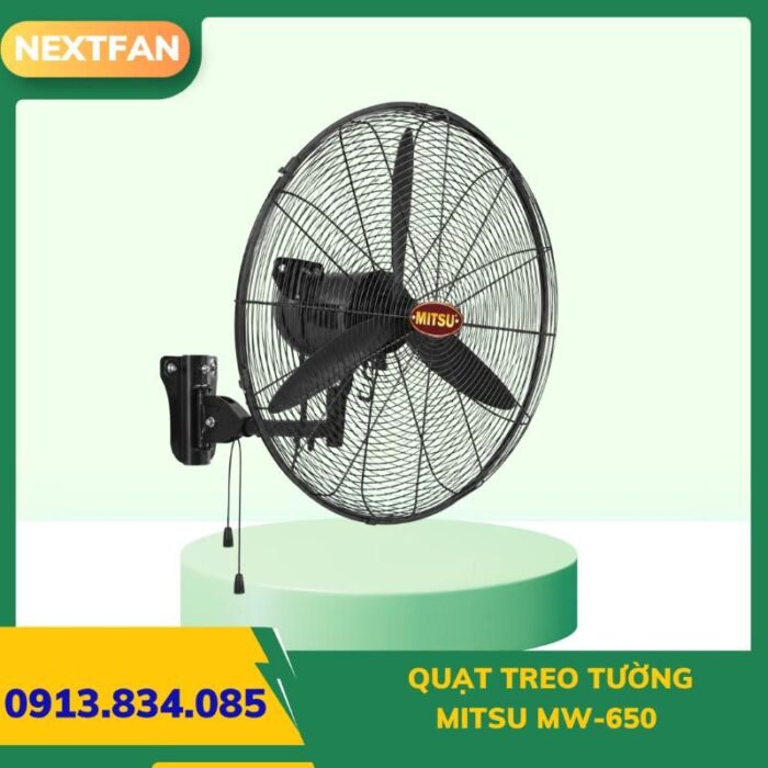 QUẠT TREO TƯỜNG MITSU (Tiêu chuẩn) MW-650 4 quat ly tam cao ap 9 19a 6.3A 3 28