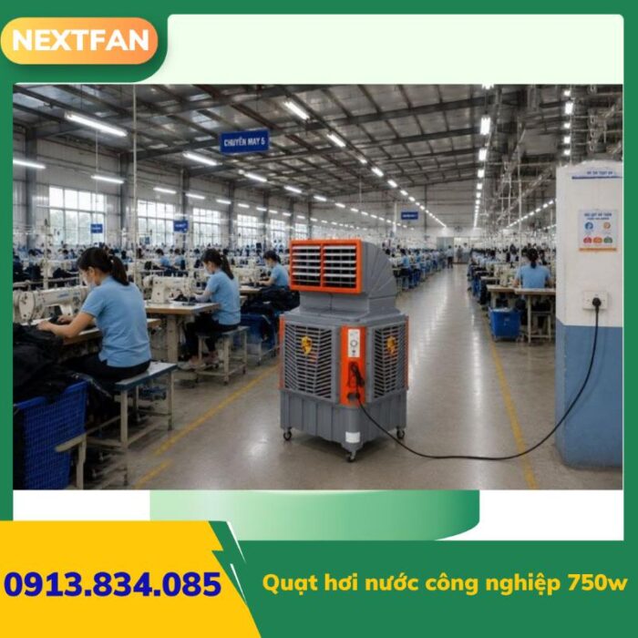 Quạt hơi nước công nghiệp 750w 6 quat ly tam cao ap 9 19a 6.3A 3 66