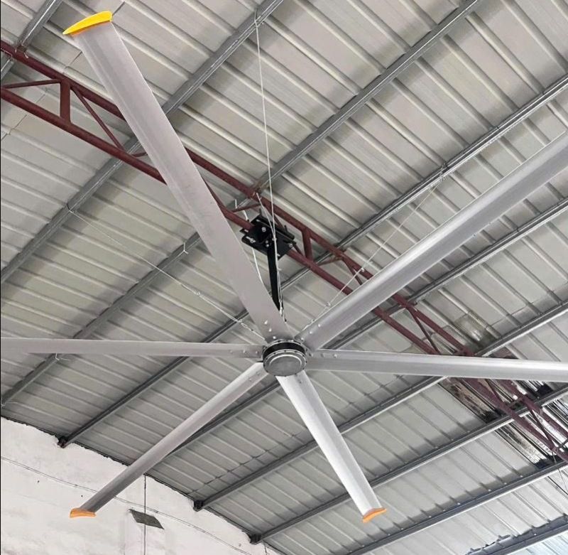 Top dòng quạt thông gió nhà xưởng chất lượng, luân chuyển không khí tốt 6 Quạt trần công nghiệp HVLS