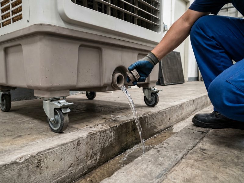 Xả cạn nước thừa và giữ bình khô sau khi dùng giúp ngăn ngừa vi khuẩn, rêu nhớt và mùi hôi.
