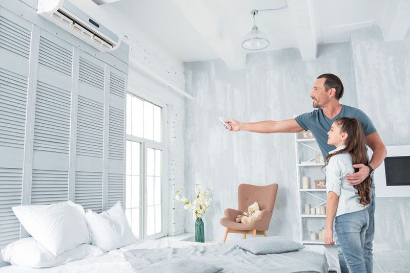 Giải pháp cấp khí tươi cho phòng ngủ an toàn, hiệu quả 5 Sử dụng máy điều hòa không khí trong phòng ngủ