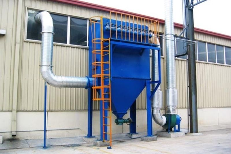 Hút bụi trong hệ thống lọc bụi túi vải và cyclone