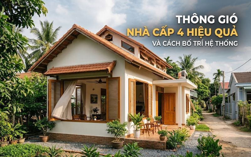 Thông gió nhà cấp 4 hiệu quả và cách bố trí hệ thống