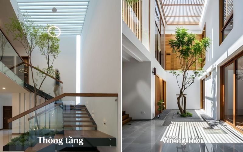 Tận dụng giếng trời và khoảng thông tầng