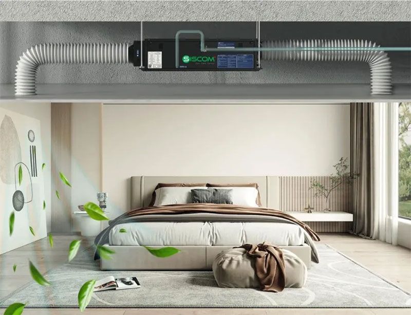 Giải pháp cấp khí tươi cho phòng ngủ an toàn, hiệu quả 2 Cấp khí tươi giúp loại bỏ khí CO₂, giảm cảm giác bí bách cho phòng ngủ