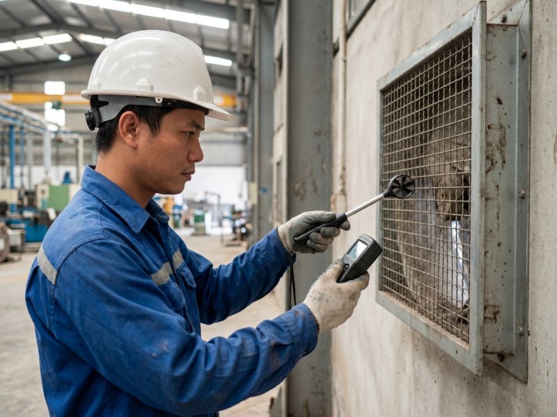 Đo đạc lưu lượng thực tế tại miệng hút giúp phát hiện sớm sai lệch so với tính toán thiết kế.